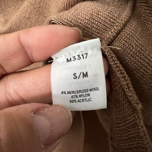 Kerisma Tan Wool Blend Long Sleeve Hi Lo Tunic Sweater Womens Size S/M - Picture 5 of 6